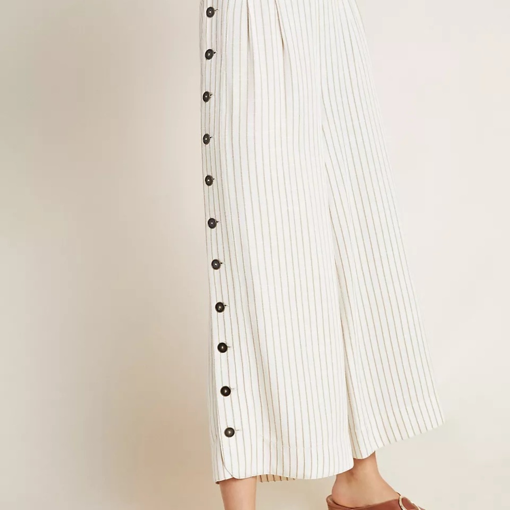 Anthropologie buttoned wide leg pants